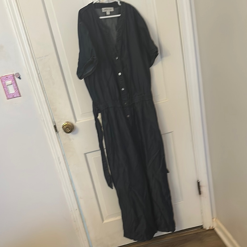 Black Button-Down Maxi Dress